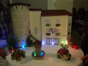 Maquette de Brindas : la tour, la mairie