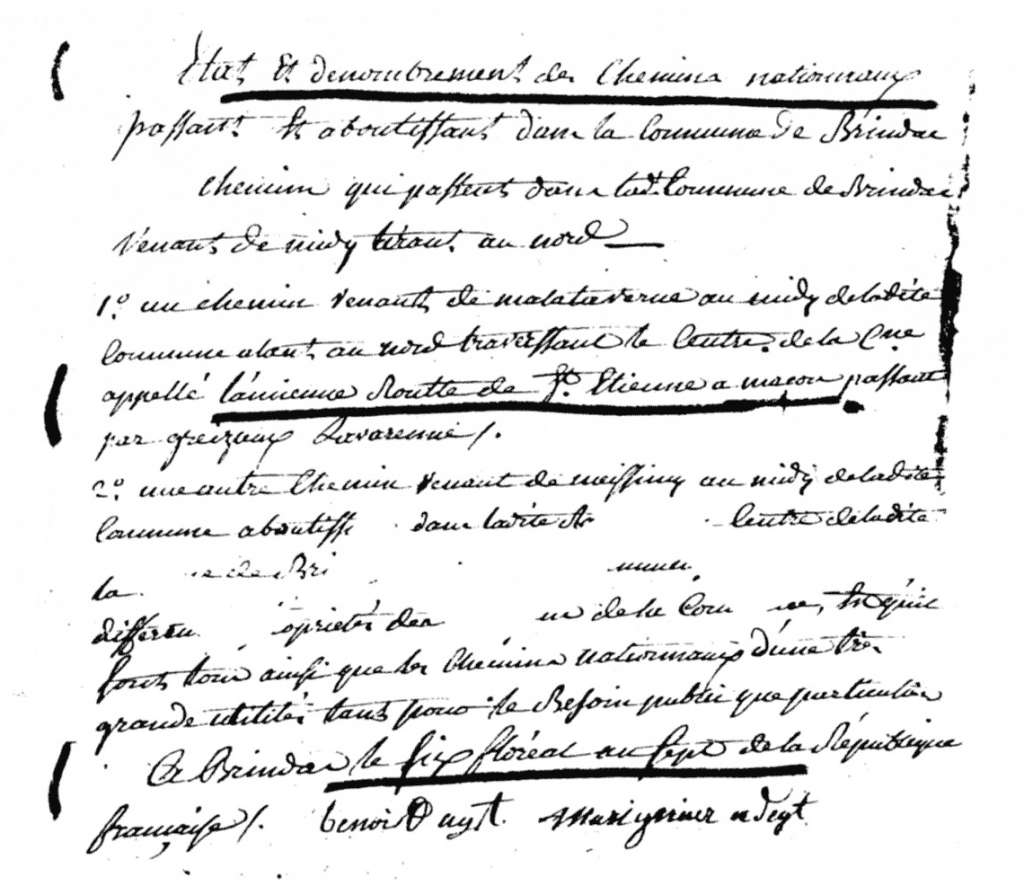 6 Floréal An 7 (18 mai 1799) – Archives Municipales de Brindas