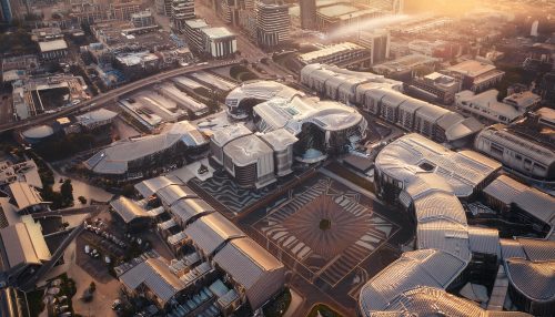 Bourg de Brindas du futur, imaginé par Adobe Firefly (IA générative)