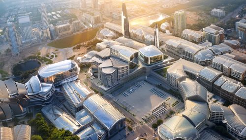 Bourg de Brindas du futur, imaginé par Adobe Firefly (IA générative)