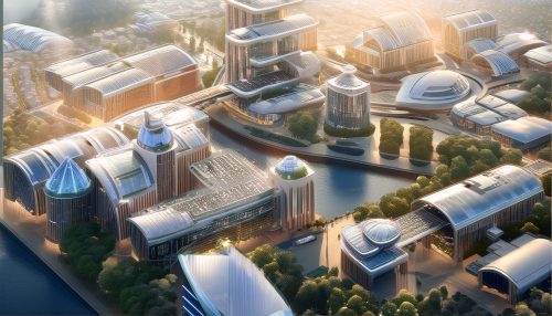 Bourg de Brindas du futur, imaginé par Adobe Firefly (IA générative)