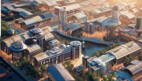 Bourg de Brindas du futur, imaginé par Adobe Firefly (IA générative)