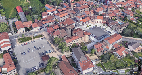 Bourg de Brindas : Image de référence Google Maps 3D