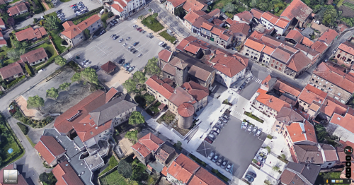 Bourg de Brindas : Image de référence Google Maps 3D